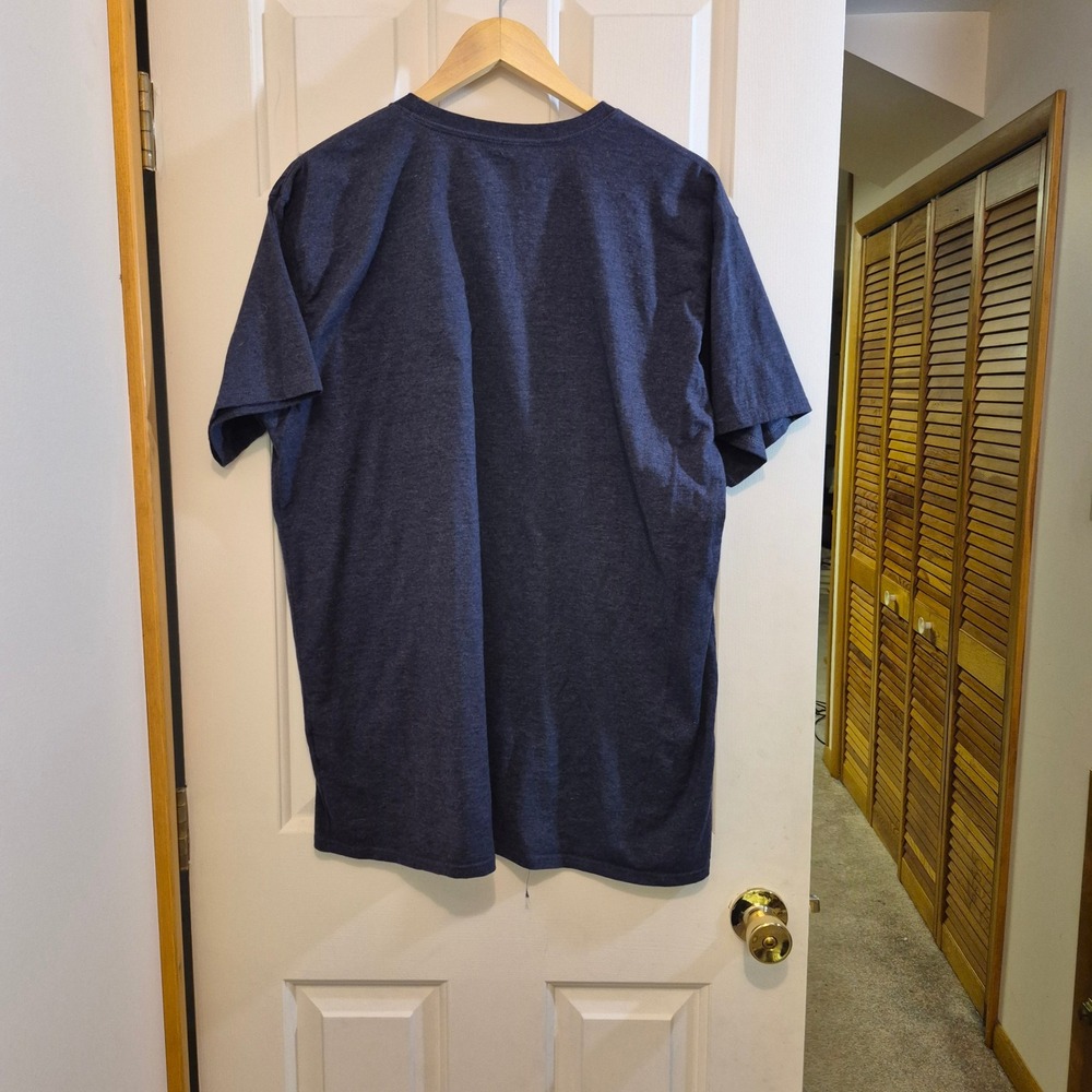 Michigan Wolverines Mens 2XL Navy Blue Heather T-Shirt ProEdge NCAA Athletic Tee - Picture 2 of 3